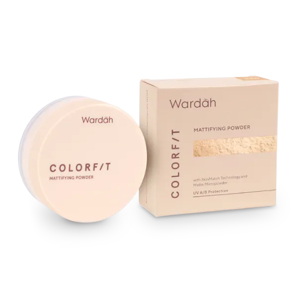 Wardah Colorfit Mattifying Powder 15gr | HD Blurify Loose Powder | Bedak Tabur