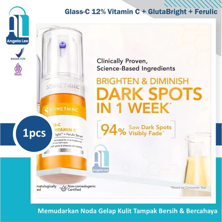 SOMETHINC Glass-C 12% Vitamin C + GlutaBright™ + Ferulic Serum Untuk Menyamarkan Bekas Jerawat 20 ml | Lazada Indonesia