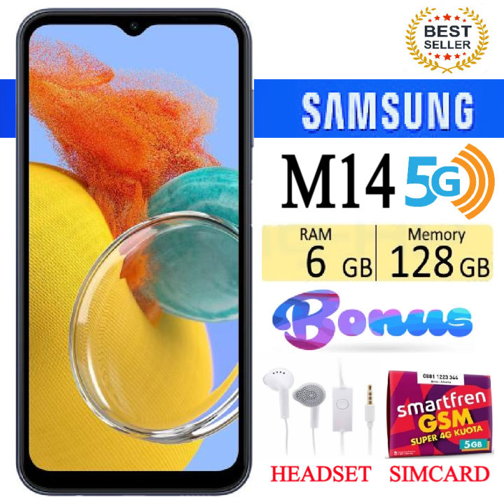 SAMSUNG GALAXY M14 5G FULLSET Bergaransi - FREE SIMCARD - PROMO