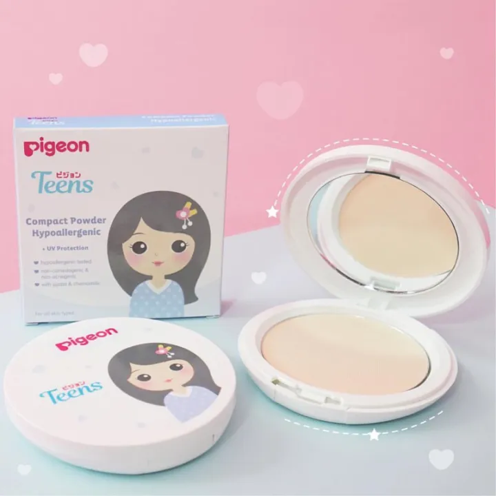 PIGEON Teens Compact Powder + UV Protection 14Gr Bedak Padat Remaja