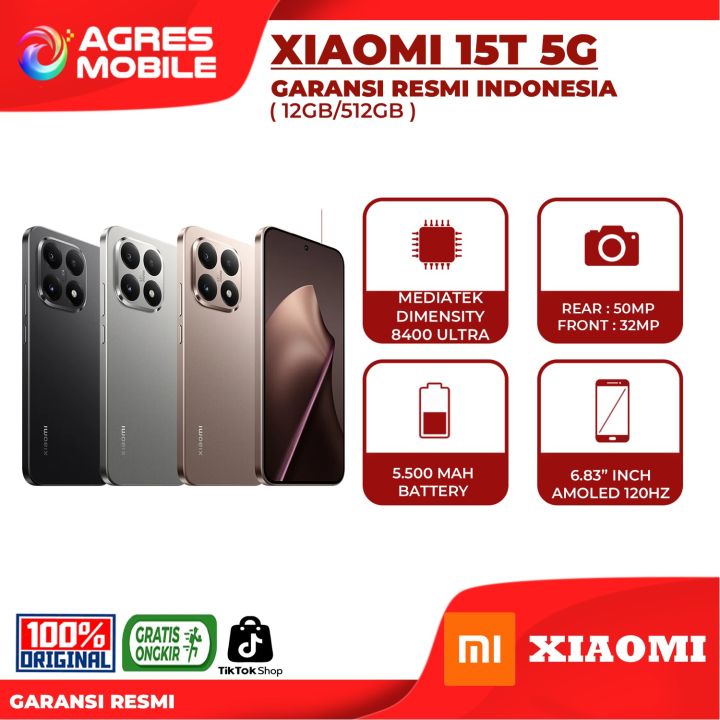 Xiaomi 15T 5G 12/512GB Garansi Resmi Xiaomi Indonesia | Lazada Indonesia