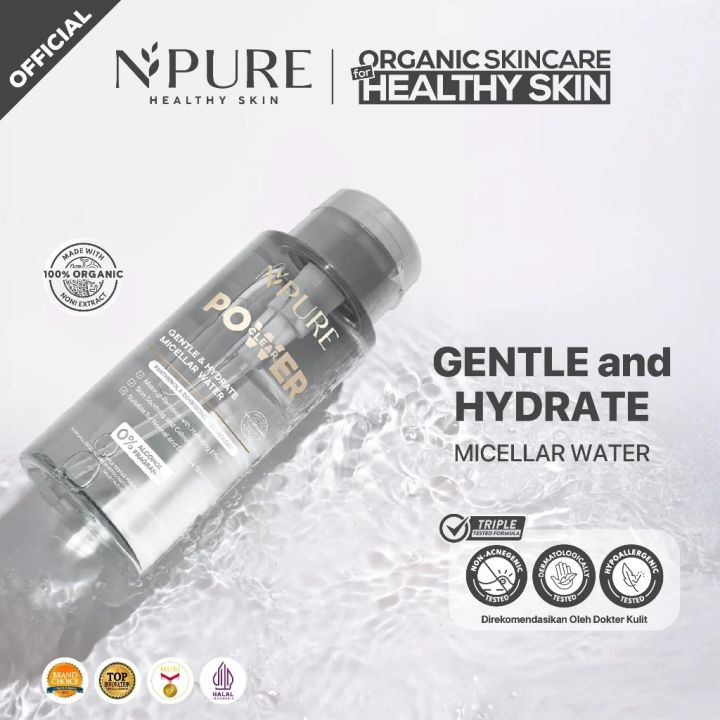 NPURE Gentle & Hydrate Micellar Water 100/300ML/50ML BPOM | Lazada Indonesia