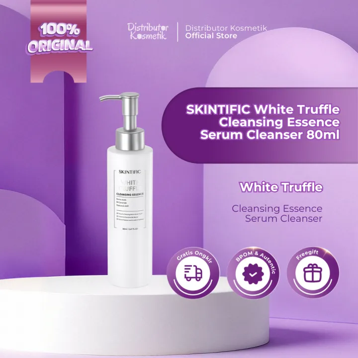 [ AGEN RESMI ] SKINTIFIC White Truffle Cleansing Essence Serum Cleanser 80ml - Pembersih Wajah Nourish and Protect Skin Barrier Face Wash Facial Cleanser Original BPOM