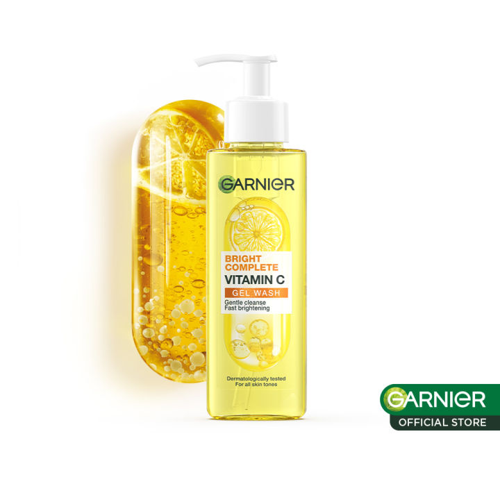 Garnier Bright Complete Vitamin C Gel Wash Skincare 120ml - Sabun Wajah Gel dengan Vitamin C untuk Mencerahkan Kulit | Lazada Indonesia