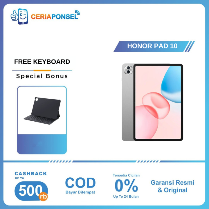 Honor Pad 10 WIFI 8/256GB Snapdragon 7 Gen 3 8MP 10100mAh | Garansi Resmi Honor Indonesia 1 Tahun | Lazada Indonesia