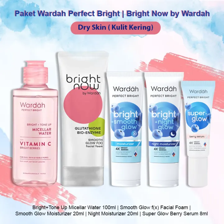 Paket Wardah Perfect Bright Kulit Normal - Kering Dry Skin | Brightening Hydrating Smooth