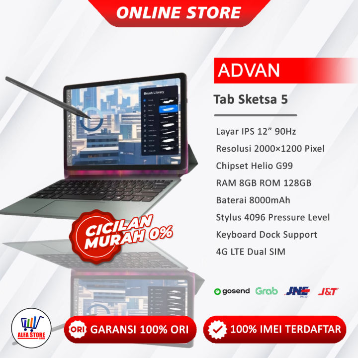 Advan Tab Tablet Sketsa 5 Ram 8/128GB Layar 12 inch Garansi Resmi | Lazada Indonesia