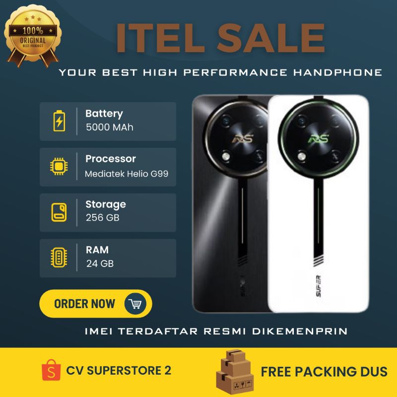 Jual ITEL RS4 24/256 Itel P55 5G 6/128 SEGEL ORI NO REPACK GARANSI RESMI | Shopee Indonesia