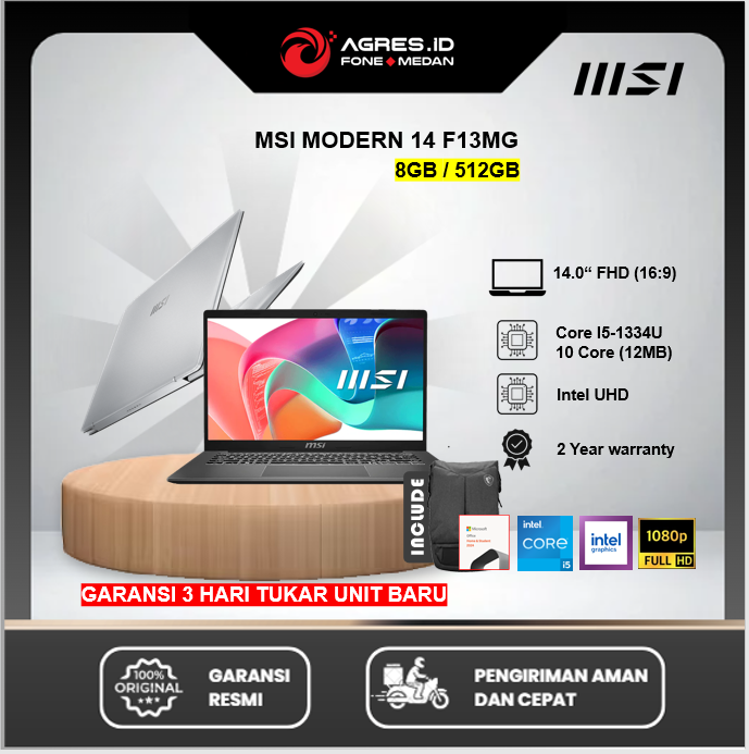 MSI MODERN 14 F13MG 647 Core I5 1334 8GB 512GB W11 | Lazada Indonesia