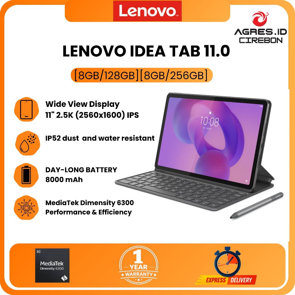 Jual LENOVO IDEA TAB 11.0 [8GB/128GB] [8GB/256GB] LUNA GREY + STYLUS PEN + KEYBOARD | Shopee Indonesia