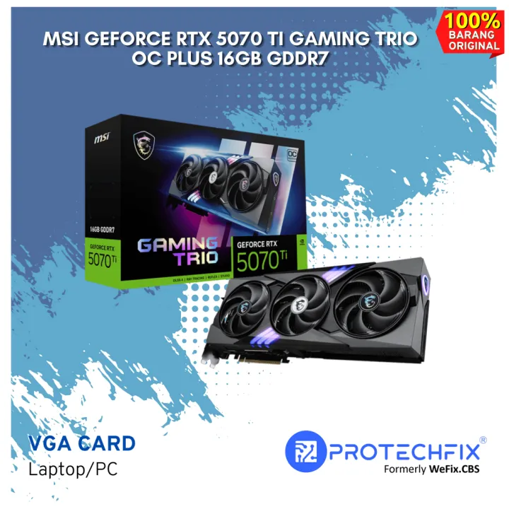 MSI GeForce RTX 5070 Ti GAMING TRIO OC PLUS 16GB GDDR7 | Lazada Indonesia