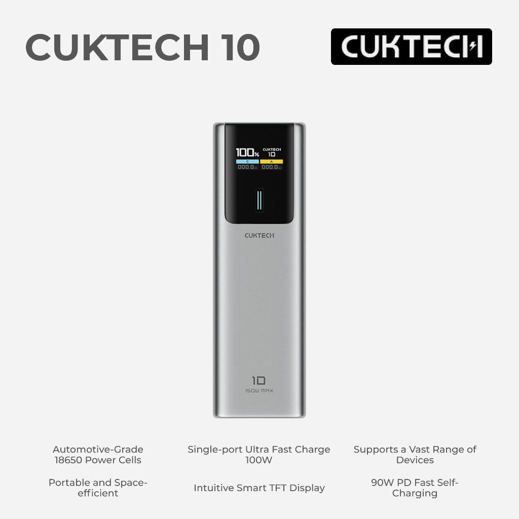 Jual CUKTECH 10 Power Bank 10.000mAh 150W Max | Shopee Indonesia