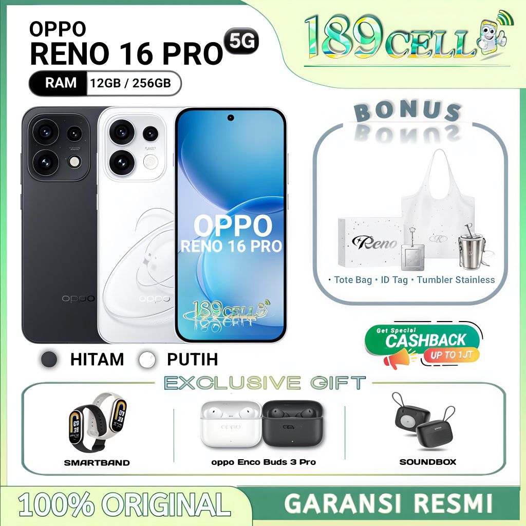 Jual OPPO RENO 16 PRO RAM [12/256GB] - Dimensity 8450, SUPERVOOC 200MP | Reno 16pro Reno16 pro GARANSI RESMI | Shopee Indonesia