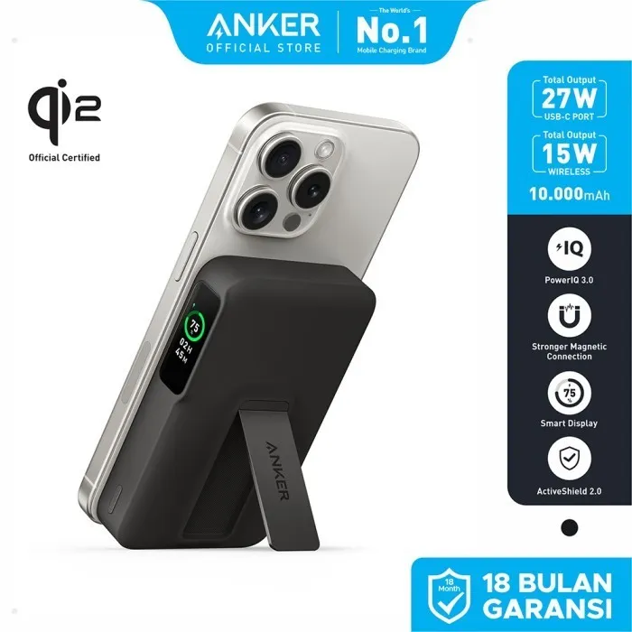 Anker MagGo Powerbank 10000mAh Wireless MagSafe Magnetic Qi2 15W A1654 | Lazada Indonesia