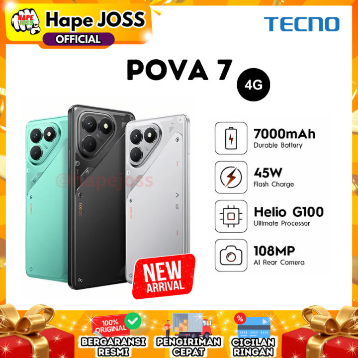 Tecno Pova 7 4G 8/128GB NFC Garansi Resmi | Lazada Indonesia