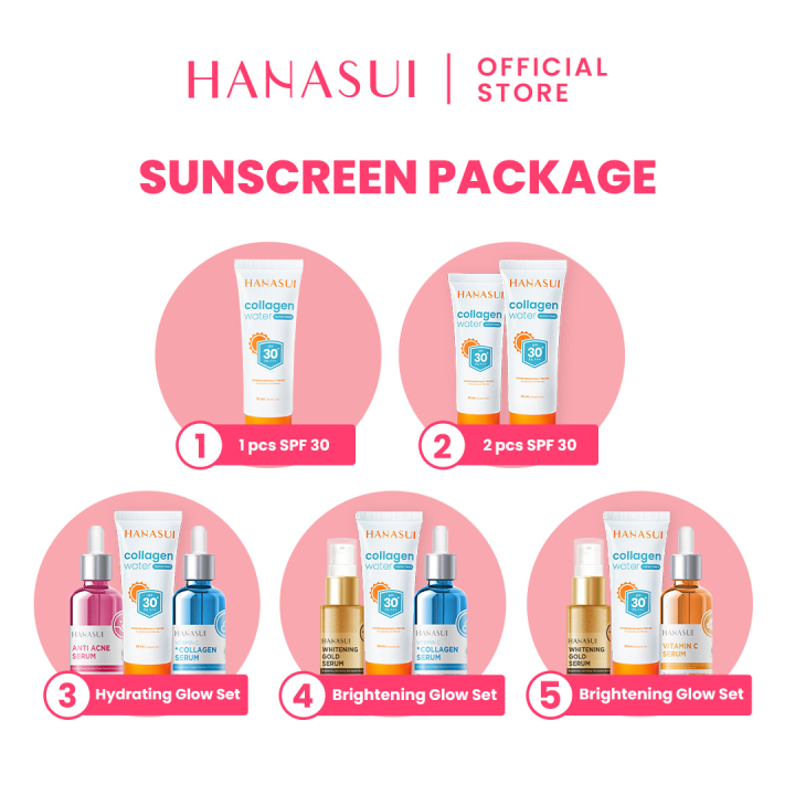 Hanasui Collagen Water Sunscreen SPF 30 (bdl)