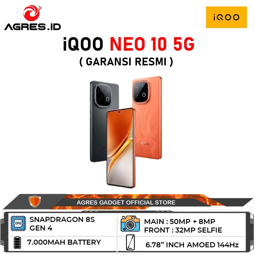 Jual iQOO Neo 10 5G 16GB/512GB Garansi Resmi iQOO Indonesia | Shopee Indonesia
