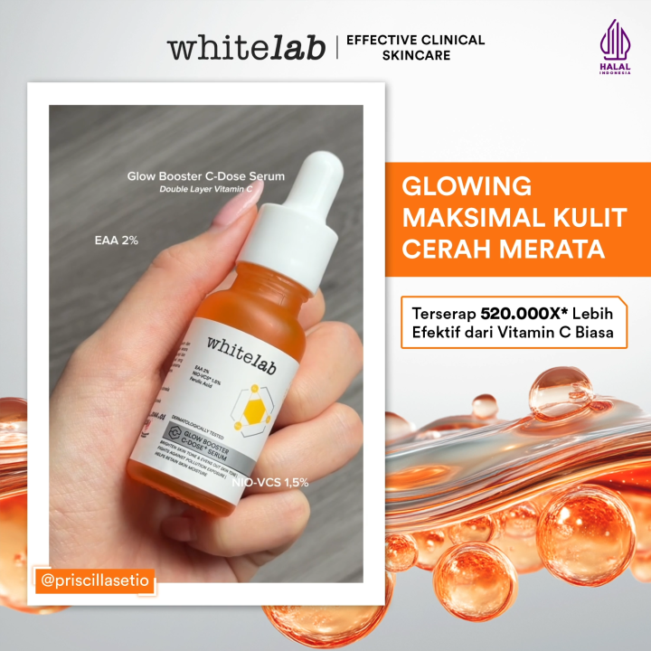 Whitelab Serum Vitamin C Glow Booster - Antioksidan Tinggi untuk Kulit Cerah dan Glowing C-Dose+ dengan NIO-VCS | Lazada Indonesia