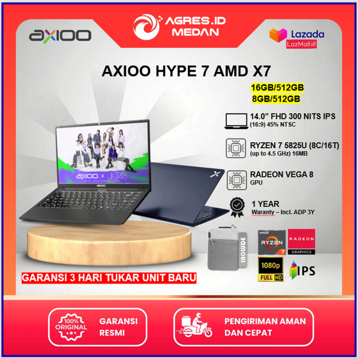 Axioo Hype 7 X7 AMD Ryzen 7 5825U 8GB SSD 512GB 14″ FHD | Lazada Indonesia