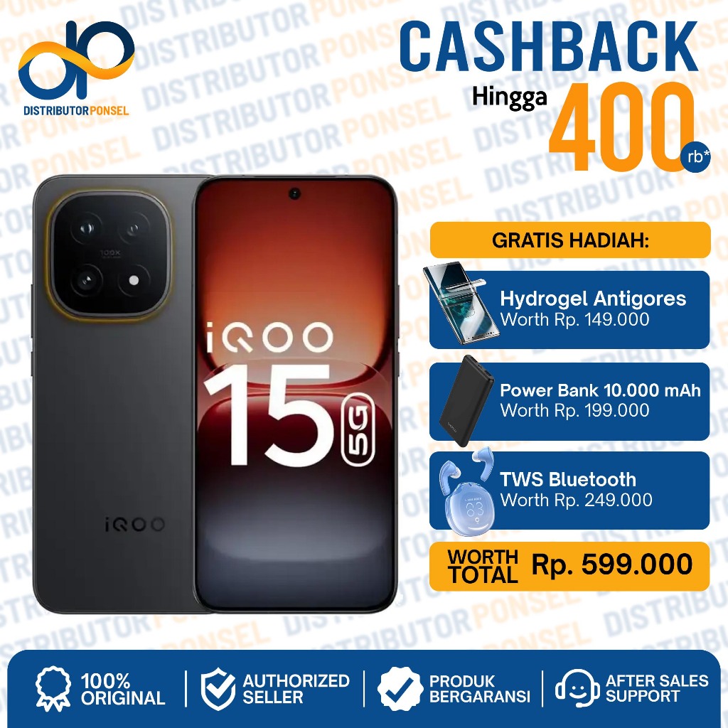 Jual Vivo IQOO 15 5G 16/1TB 16/512GB 12/256GB Garansi Resmi | Shopee Indonesia