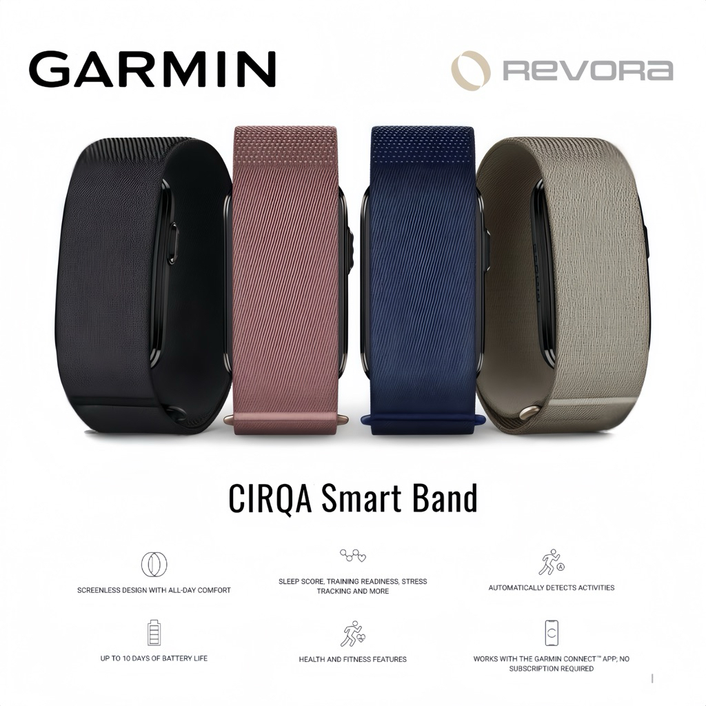 Jual Garmin Cirqa Smart Band Health and Fitness Wearable, 24/7 Activity and Sleep Tracker with Heart Rate, HRV, Stress Monitor, Personalized Coaching, Healthspan, 10+ Days Battery Life | Shopee Indonesia