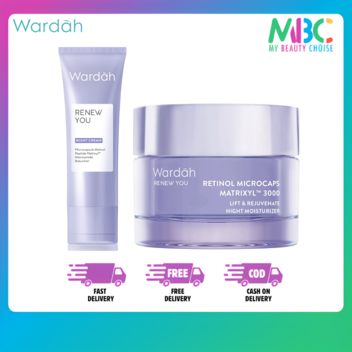 Wardah Renew You Retinol Microcaps Matrixyl 3000 Lift & Rejuvenate Night Moisturizer