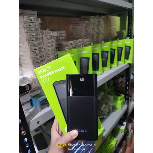Robot Powerbank 20.000 mAh RT22 18W super Charger 2.1A output Max Power Bank | Lazada Indonesia