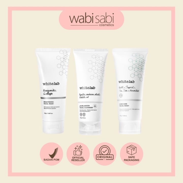 WHITELAB - Brightening Facial Wash | pH-Balanced Facial Cleanser | Acne Care Facial Wash