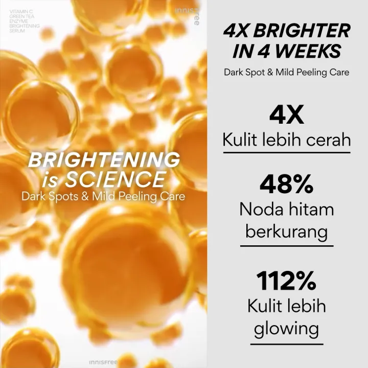 Innisfree Vitamin C Green Tea Enzyme Brightening Serum / Serum Pencerah Noda Hitam