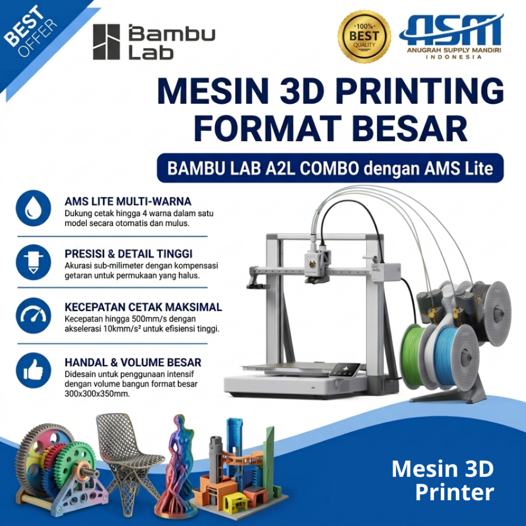 Jual Bambu Lab A2L Combo - Printer 3D Format Besar AMS Lite Cutting Pen Module Garansi | Shopee Indonesia