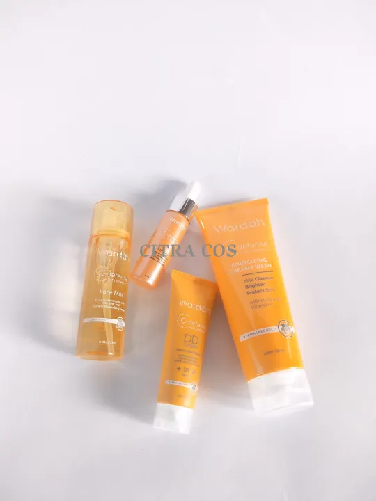 paket wardah C-defense/paket pencerah kulit/paket glowing/vit C serum