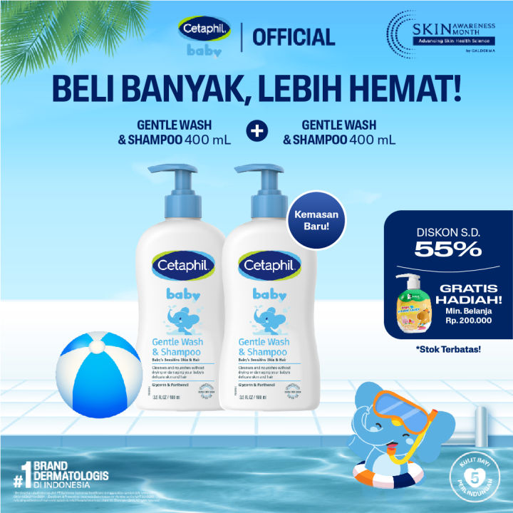 Cetaphil Baby Gentle Wash & Shampoo 400ml Twin Pack