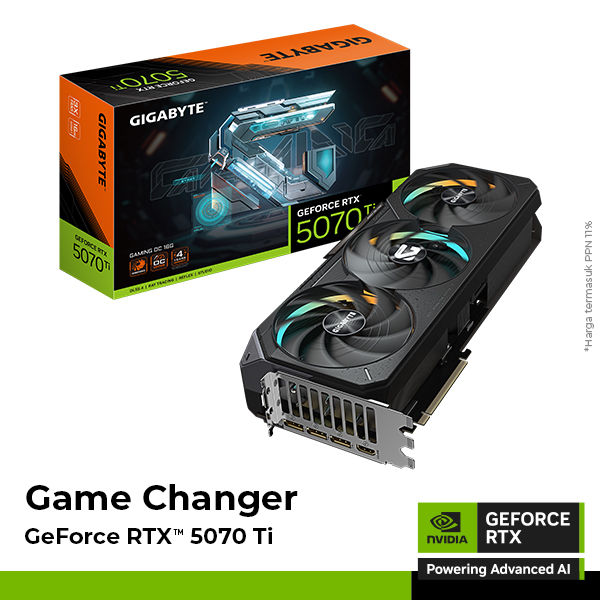 VGA Card Gigabyte GeForce RTX 5070 Ti GAMING OC 16G | Lazada Indonesia