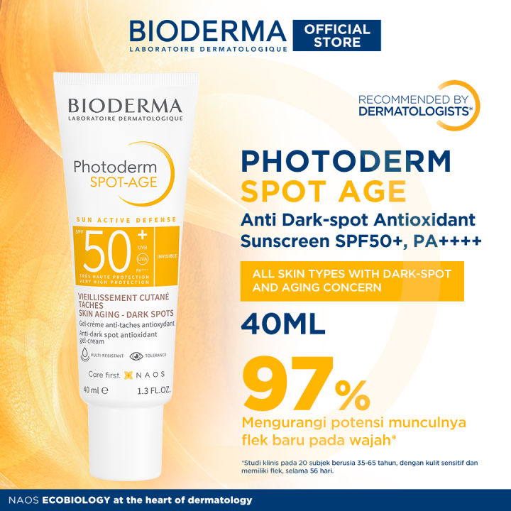Bioderma Photoderm Spot Age SPF50+ PA++++ 40 ml - Anti Dark-Spot Antioxidant Sunscreen | Lazada Indonesia