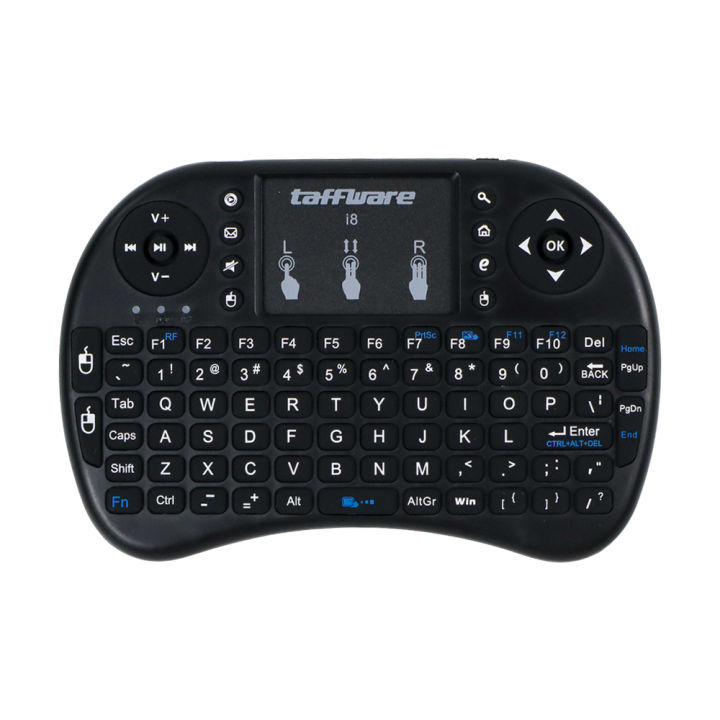 Taffware Mini Keyboard Wireless 2.4GHz dengan Touch Pad & Mouse - i8 - Black | Lazada Indonesia