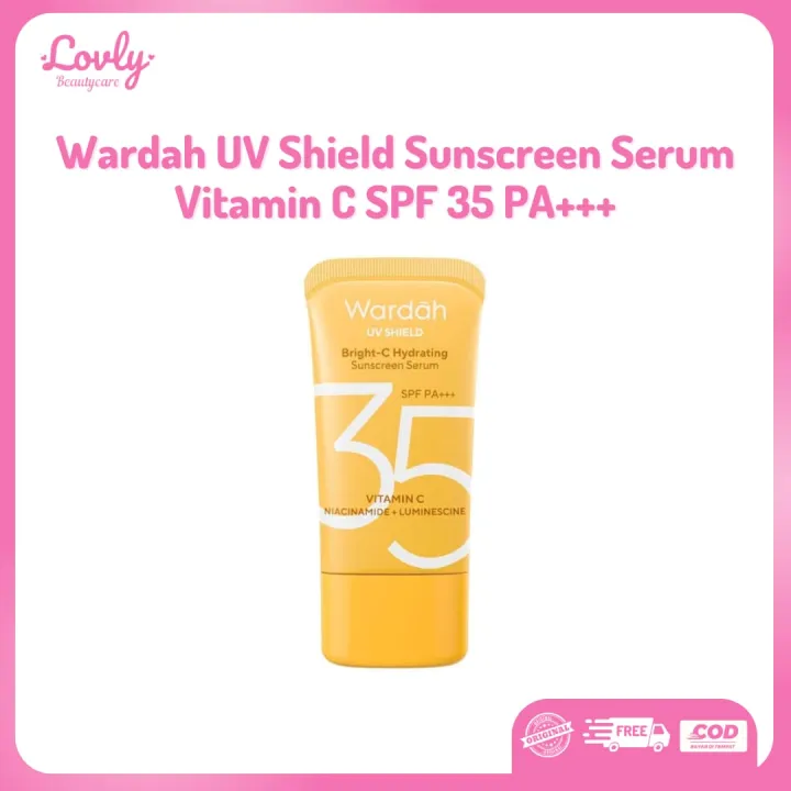 Wardah UV Shield Bright-C Hydrating Sunscreen Serum SPF 35 PA+++ | NEW FORMULA AND PACKAGING!