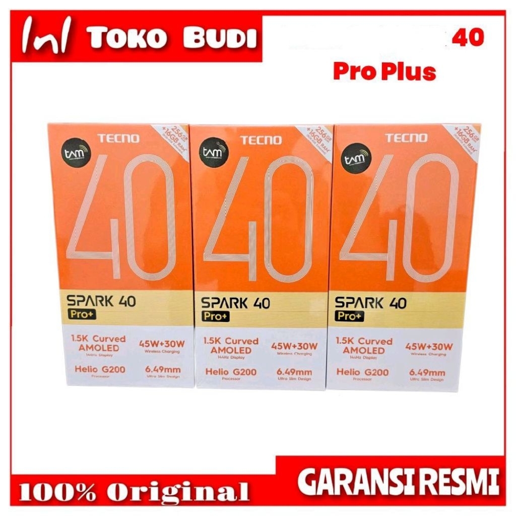 Jual Tecno Spark 40 Pro Plus 40+ ( 8/256Gb 8/128Gb ) 40 Pro Plus Garansi Resmi | Shopee Indonesia