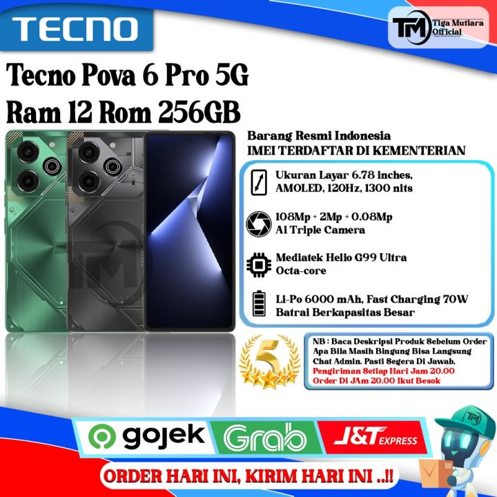 Tecno Pova 6 Pro 5G Ram 12 Rom 256GB | Lazada Indonesia