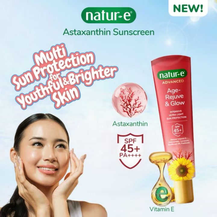 Natur-E Advanced Sunscreen Age-Rejuve & Glow SPF 45+ PA++++ 40ml | Lazada Indonesia