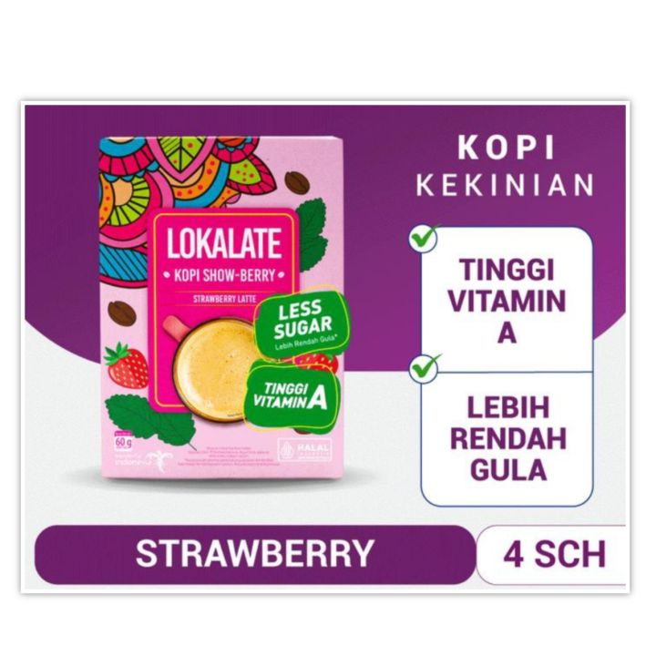 Lokalate Showberry Strawberry Latte Kopi Instan | Lazada Indonesia
