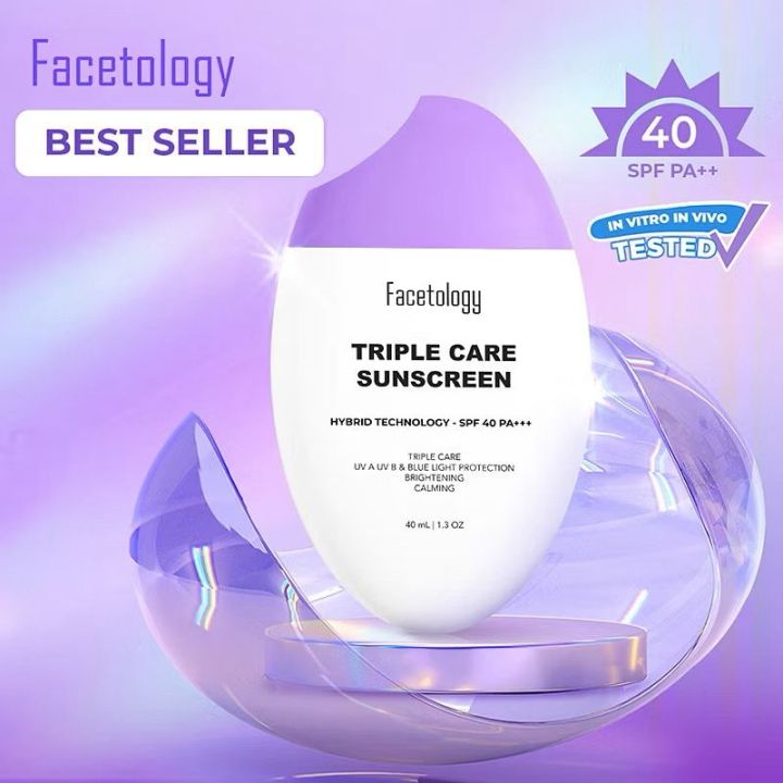 Facetology Triple Care Sunscreen Tinted SPF 50 PA++++ 40ML