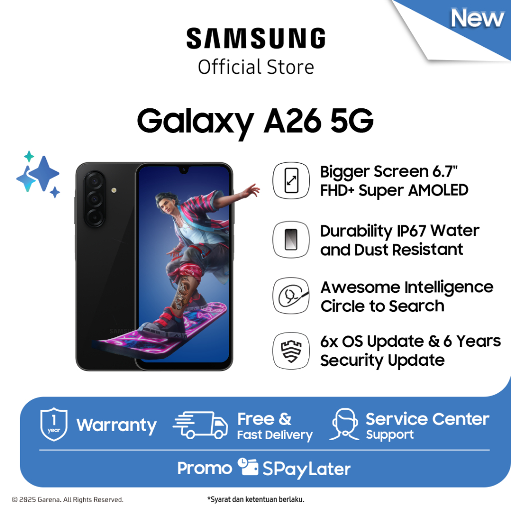 Jual Samsung Galaxy A26 5G 8/256GB - Black | Shopee Indonesia