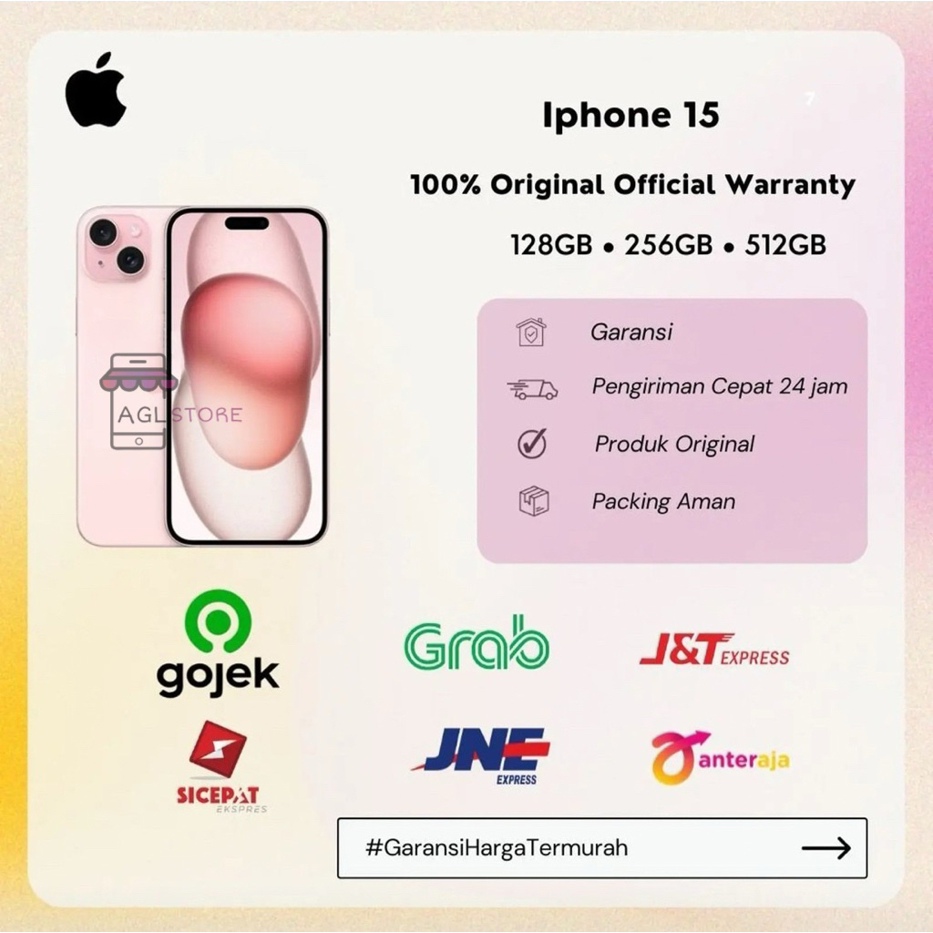 Jual iPhone 15 128GB 256GB 512GB - GARANSI RESMI | Shopee Indonesia