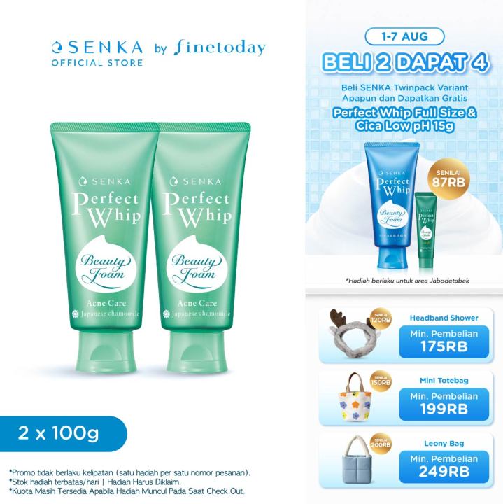 [TWINPACK] SENKA Perfect Whip Acne Care 100gr [BUY 2 GET 4 Hadiah Terbatas/Hari]