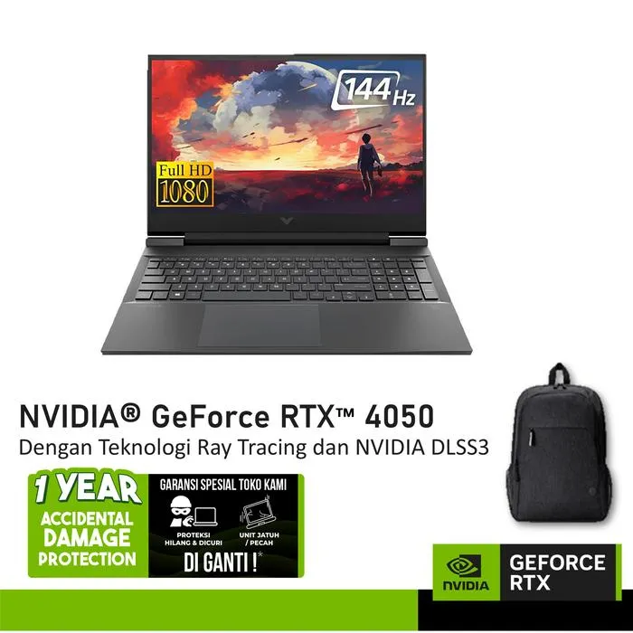 HP Victus 15 FA2717TX GeForce RTX 4050 - I5 13420H 16GB 512GB 15.6FHD 144HZ - RAM 16GB, TANPA ANTIGORES | Lazada Indonesia