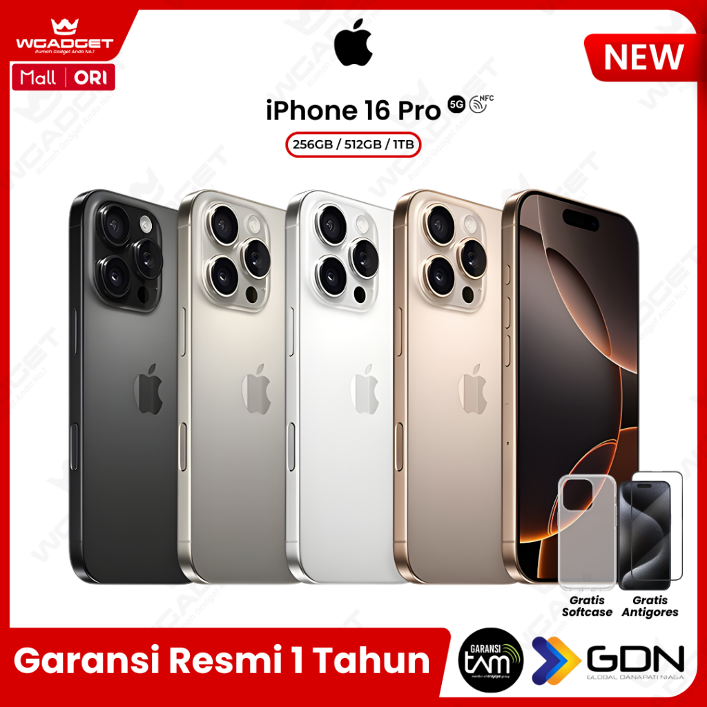 Jual iPhone 16 Pro 1TB/512GB/256GB Garansi Resmi 1 Tahun | Shopee Indonesia