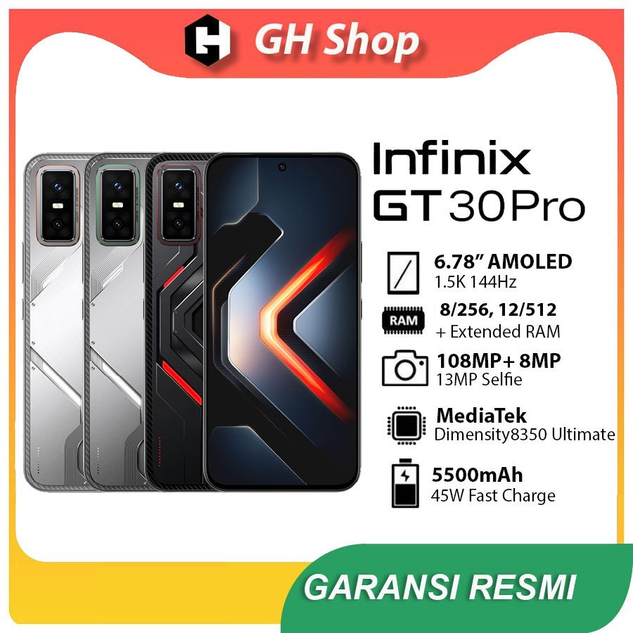 Jual Infinix GT 30 Pro 12/512 GB - 8/256 GB Garansi Resmi | Shopee Indonesia