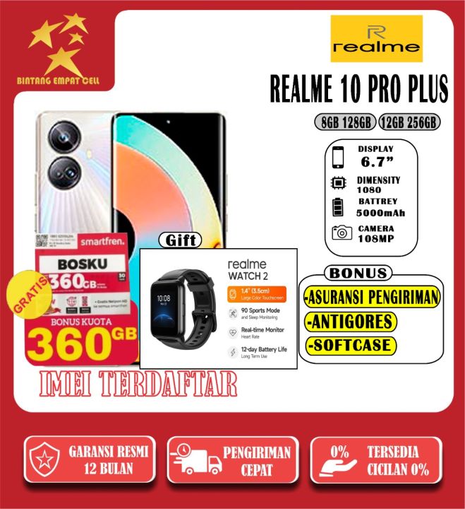 REALME 10 PRO+ 5G 12/256 & REALME 10 PRO 5G 8/128 & 8/256 GARANSI RESMI