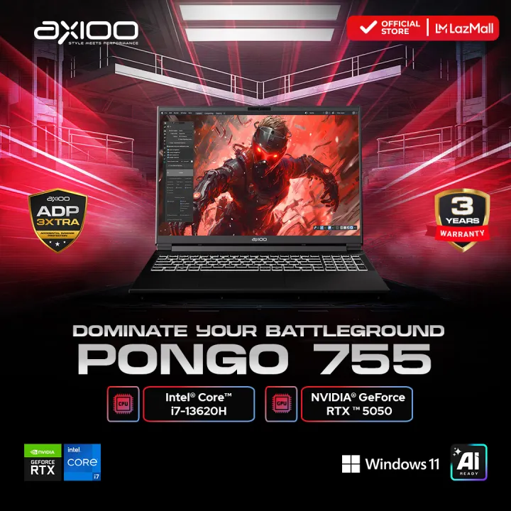 Pongo 755 Core i7-13620H/16GB/512GB/RTX 5050/FHD+ IPS 165Hz - Windows | Lazada Indonesia