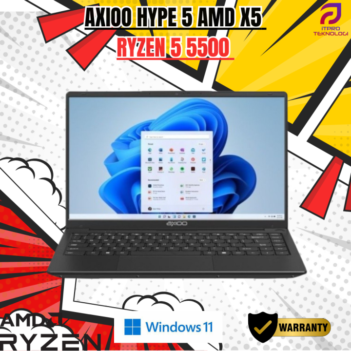 AXIOO HYPE 5 AMD X5 RYZEN 5 5500 8GB 256GB WIN11 | Lazada Indonesia